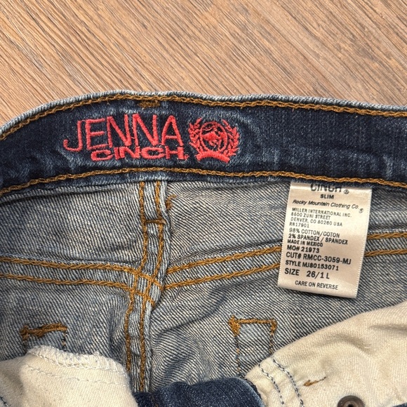Cinch Blue Denim Jeans with Red Logo - Picture 2 of 2